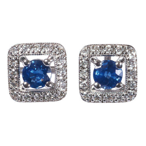 SAPHIR-DIAMANT-OHRSTECKER : (DOBIASCHOFSKY AUKTIONEN AG)