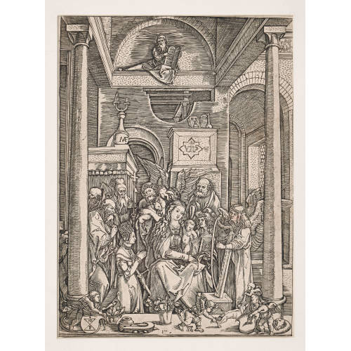 MARCANTONIO RAIMONDI : 'Mariens Verehrung' (DOBIASCHOFSKY AUKTIONEN AG)
