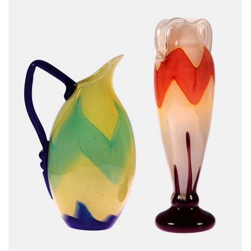 ANDR� DELATTE : Vase und Karaffe, Nancy, um 1930-1940 (DOBIASCHOFSKY AUKTIONEN AG)