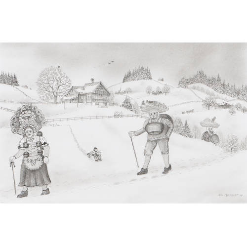 ALBERT MANSER : 'Silvester im Appenzellerland' (DOBIASCHOFSKY AUKTIONEN AG)