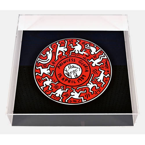KEITH HARING : Teller f�r Gloria von Thurn und Taxis (Villeroy & Boch) (DOBIASCHOFSKY AUKTIONEN AG)
