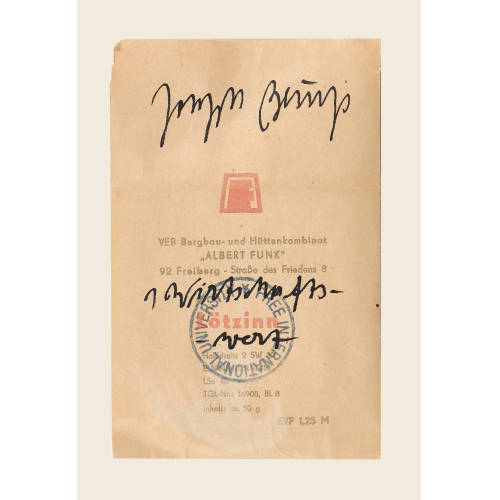 JOSEPH BEUYS : Objekt aus 'Das Wirtschaftswert-Prinzip' (DOBIASCHOFSKY AUKTIONEN AG)