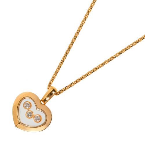 BRILLANT-ANH�NGER MIT KETTE : Chopard, 'Happy Diamonds Icon', Gen�ve (DOBIASCHOFSKY AUKTIONEN AG)