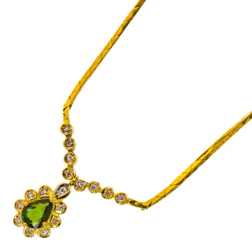 TURMALIN-DIAMANT-COLLIER : (DOBIASCHOFSKY AUKTIONEN AG)