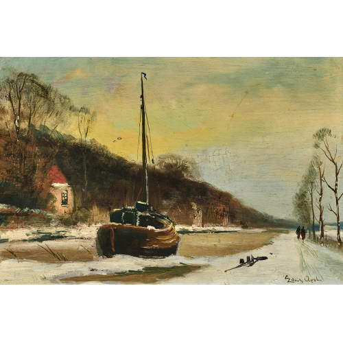 LOUIS (AUCH APOL APOL : Winterliche Kanallandschaft (DOBIASCHOFSKY AUKTIONEN AG)