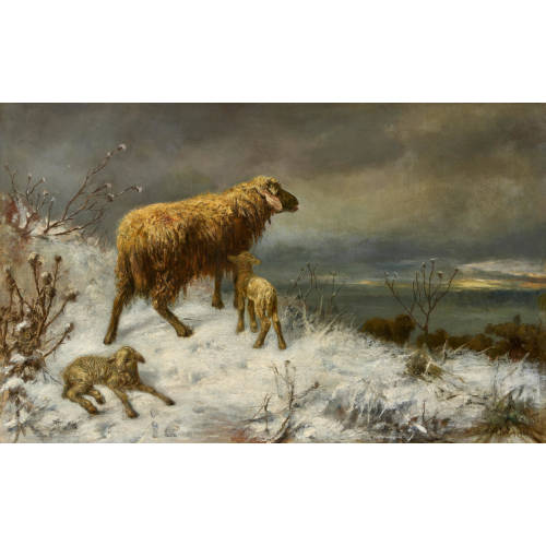 MAX-LUDWIG LEBLING : Schafe im Schnee (DOBIASCHOFSKY AUKTIONEN AG)