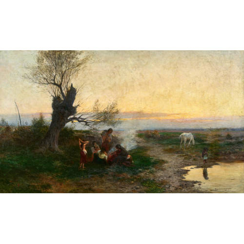 RUDOLF ZELENKA : Das abendliche Lager (DOBIASCHOFSKY AUKTIONEN AG)