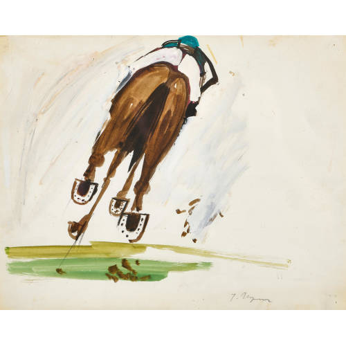 TOMI UNGERER : 'Champ de course. Kentucky Derby, Louisville' (DOBIASCHOFSKY AUKTIONEN AG)