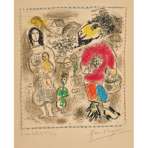 MARC CHAGALL : 'Kleinbauern II' (DOBIASCHOFSKY AUKTIONEN AG)