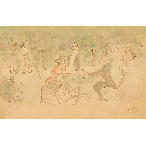 JULES PASCIN : Au jardin (DOBIASCHOFSKY AUKTIONEN AG)