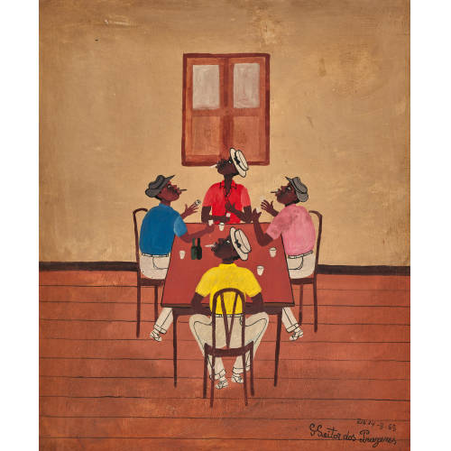 HEITOR DOS PRAZERES : M�nnerquartett beim Kartenspiel (DOBIASCHOFSKY AUKTIONEN AG)