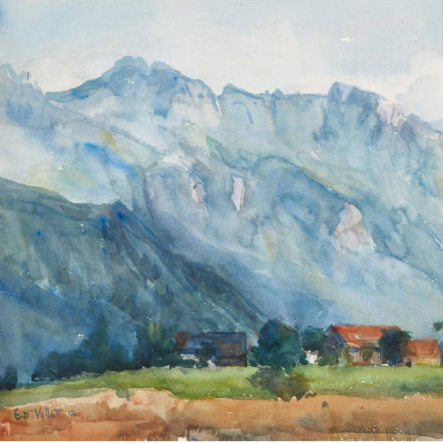 �DOUARD VALLET : Paysage savoyard (DOBIASCHOFSKY AUKTIONEN AG)