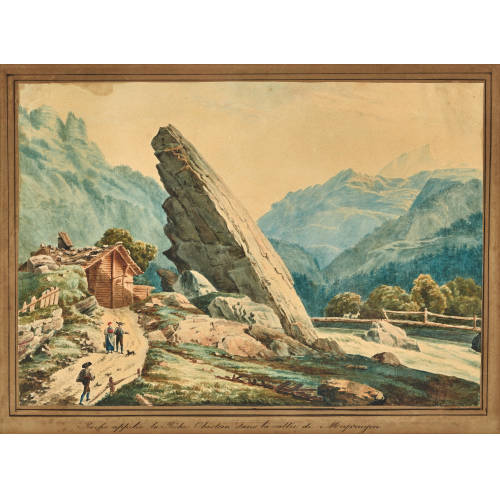 GABRIEL (GEN. LORY FILS) LORY : 'Roche appel�e la R�he Chistein dans la vall�e de Meyringen' (DOBIASCHOFSKY AUKTIONEN AG)