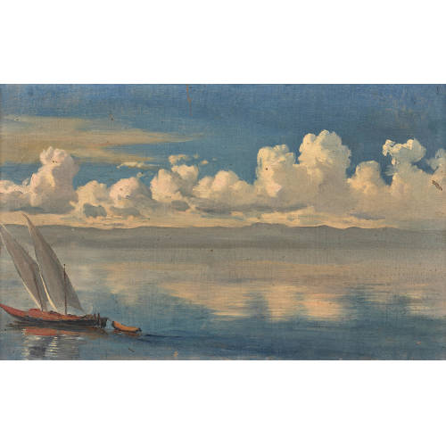 19./20. JH. SCHWEIZ : Segelboot auf dem Genfersee (DOBIASCHOFSKY AUKTIONEN AG)
