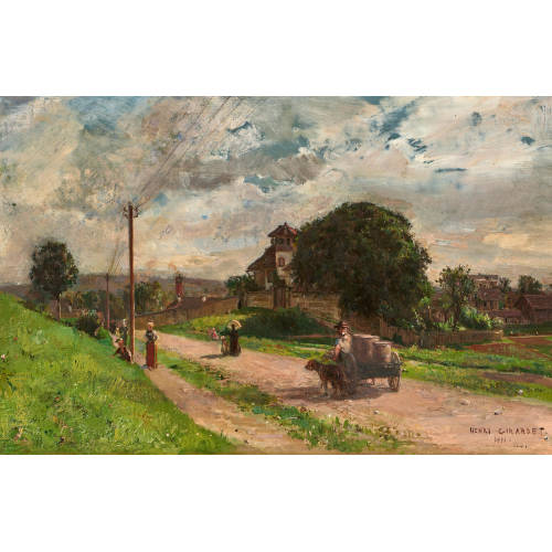HENRI L�OPOLD GIRARDET : 'B�hl Strasse pr�s Berne' (DOBIASCHOFSKY AUKTIONEN AG)