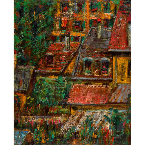 MARTIN LAUTERBURG : 'Blick aus dem Dachfenster (Falkenh�henweg)' (DOBIASCHOFSKY AUKTIONEN AG)