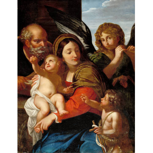 ANNIBALE CARRACCI : Die Heilige Familie mit dem Johannesknaben und einem Engel (DOBIASCHOFSKY AUKTIONEN AG)