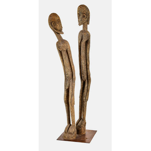 AFRIKANISCHE KUNST : Stehendes Figurenpaar (wohl Dogon) (DOBIASCHOFSKY AUKTIONEN AG)
