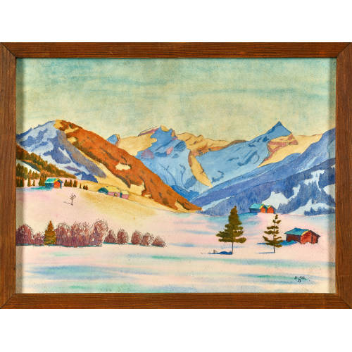 G. LANZ : Berglandschaft im Winter (DOBIASCHOFSKY AUKTIONEN AG)