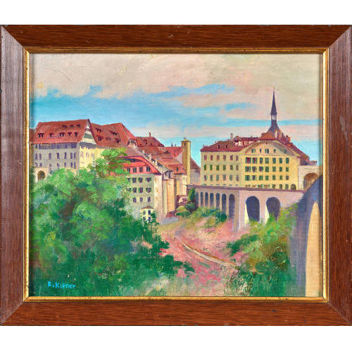 ROBERT KIENER : Blick auf Bern (DOBIASCHOFSKY AUKTIONEN AG)