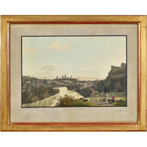 JOHANN JAKOB BIEDERMANN : 'Vue de la ville de Lucerne' (DOBIASCHOFSKY AUKTIONEN AG)