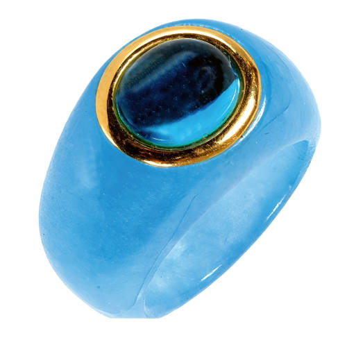 JADE-TOPAS-RING : (DOBIASCHOFSKY AUKTIONEN AG)