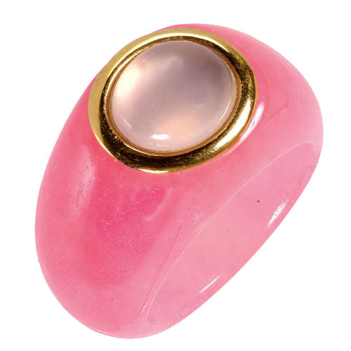 JADE-MONDSTEIN-RING : (DOBIASCHOFSKY AUKTIONEN AG)