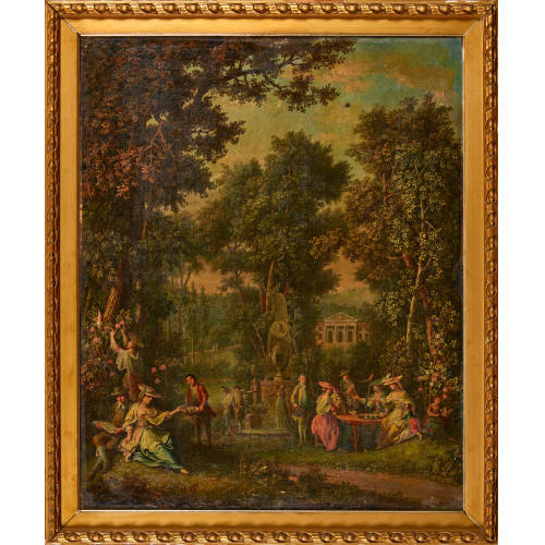 GIOVANNI BATTISTA INNOCENZO COLOMBO : H�fische Gartenszene (DOBIASCHOFSKY AUKTIONEN AG)