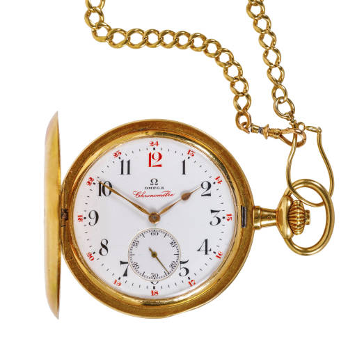 OMEGA : Savonnette mit Kette (DOBIASCHOFSKY AUKTIONEN AG)