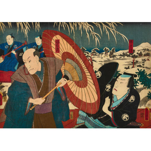 KUNISADA (TOYOKUNI III) UTAGAWA : Diptychon (DOBIASCHOFSKY AUKTIONEN AG)