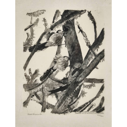 ROBERT HAINARD : 'M�sanges � longue queue dans le givre' (DOBIASCHOFSKY AUKTIONEN AG)