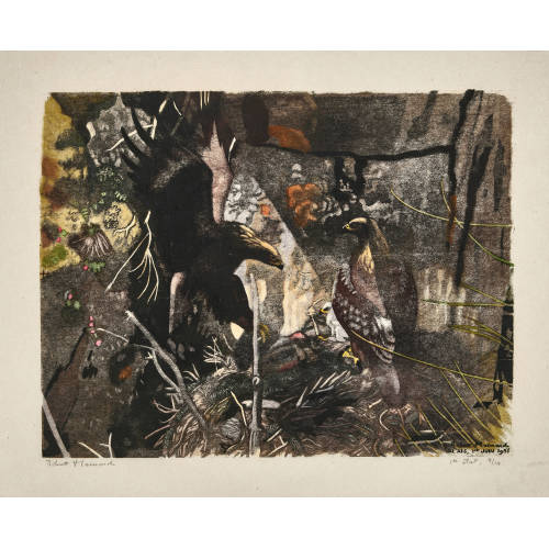 ROBERT HAINARD : 'Air d'aigles, le m�le apportant une marmotte' (DOBIASCHOFSKY AUKTIONEN AG)