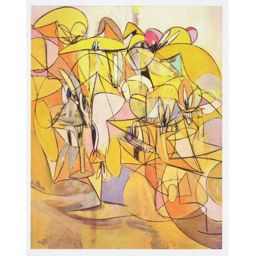 GEORGE CONDO : 'Pink and Yellow Sweep' (DOBIASCHOFSKY AUKTIONEN AG)