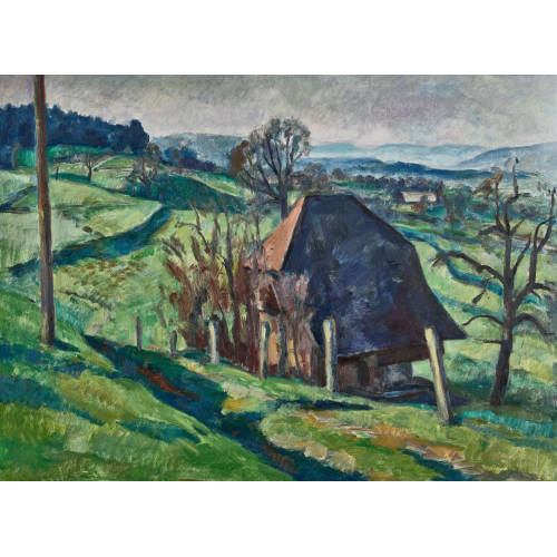 KURT HEDIGER : Vorfr�hling mit Bauernhaus (DOBIASCHOFSKY AUKTIONEN AG)