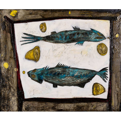 MIKE BRUCHNER : 'Fische und Zitronen' (DOBIASCHOFSKY AUKTIONEN AG)