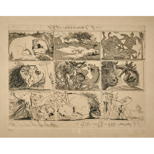 PABLO PICASSO : 'Sueno y mentira de Franco' (DOBIASCHOFSKY AUKTIONEN AG)