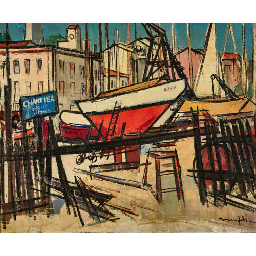 WALTER MAFLI : 'Port de Cannes' (DOBIASCHOFSKY AUKTIONEN AG)