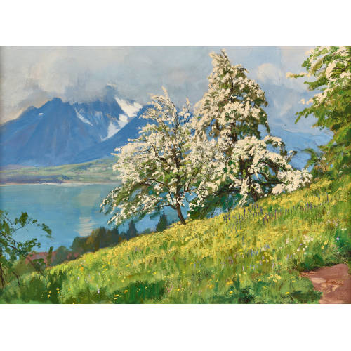 GEORG MACCO : 'Bl�tenf�lle am Thunersee' (DOBIASCHOFSKY AUKTIONEN AG)