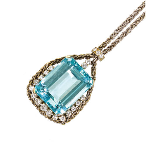AQUAMARIN-BRILLANT-COLLIER : (DOBIASCHOFSKY AUKTIONEN AG)