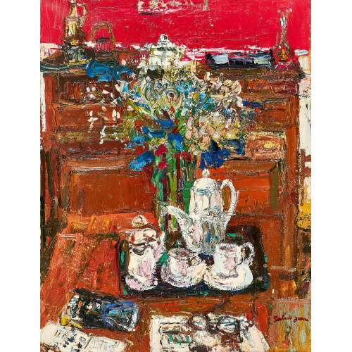 MARCEL SAINT-JEAN : Int�rieur au bouquet de fleurs (DOBIASCHOFSKY AUKTIONEN AG)