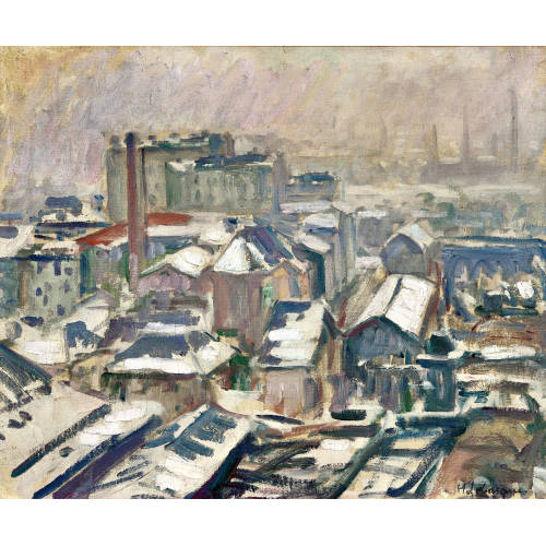 HENRI LEBASQUE : Les toits enneig�s (DOBIASCHOFSKY AUKTIONEN AG)
