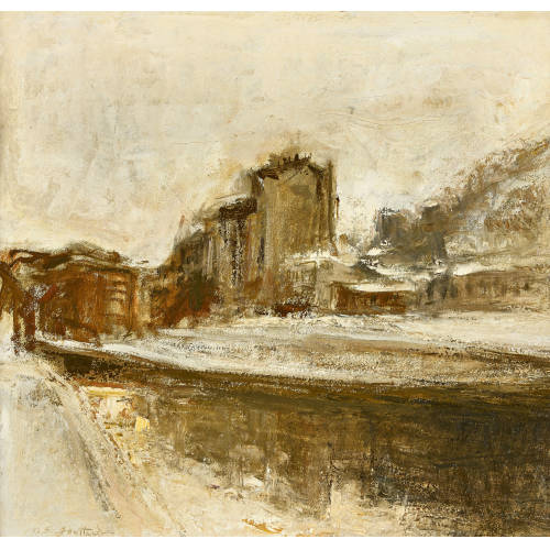 ERIC GOUTTARD : 'Lyon, le quai Fulchiron (Sa�ne) sous la neige' (DOBIASCHOFSKY AUKTIONEN AG)
