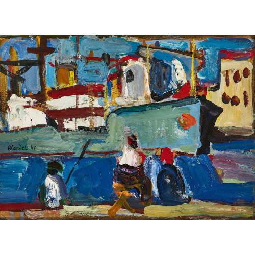 ANDR� (EIGTL. BLONDER BLONDEL : 'D�part du bateau' (DOBIASCHOFSKY AUKTIONEN AG)