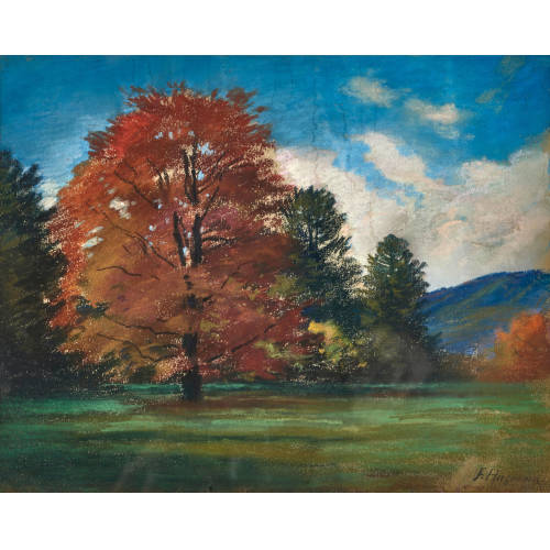 FRITZ-�DOUARD HUGUENIN-LASSAUGUETTE : Herbstlandschaft mit B�umen (DOBIASCHOFSKY AUKTIONEN AG)