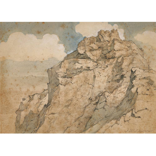 JOHANN WILHELM SCHIRMER : Felsiger Gebirgszug (DOBIASCHOFSKY AUKTIONEN AG)