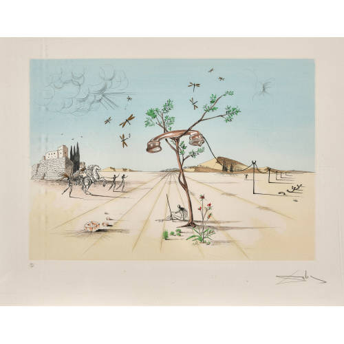 SALVADOR DAL� : Der Baum, der nicht antwortet (DOBIASCHOFSKY AUKTIONEN AG)