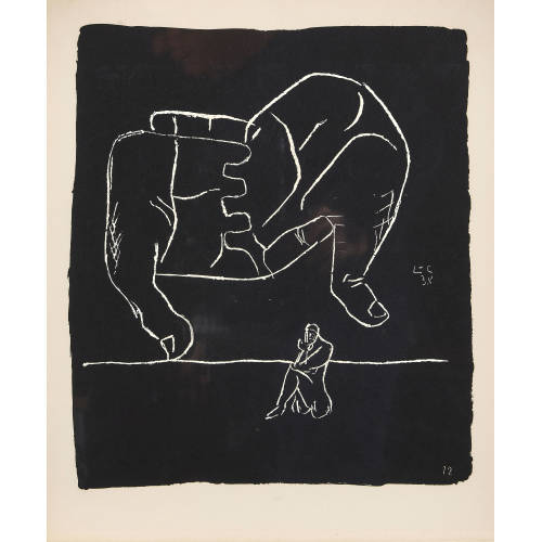 CHARLES-�DOUARD) LE CORBUSIER (EIGTL. JEANNERET : 'Les mains et le penseur' (DOBIASCHOFSKY AUKTIONEN AG)