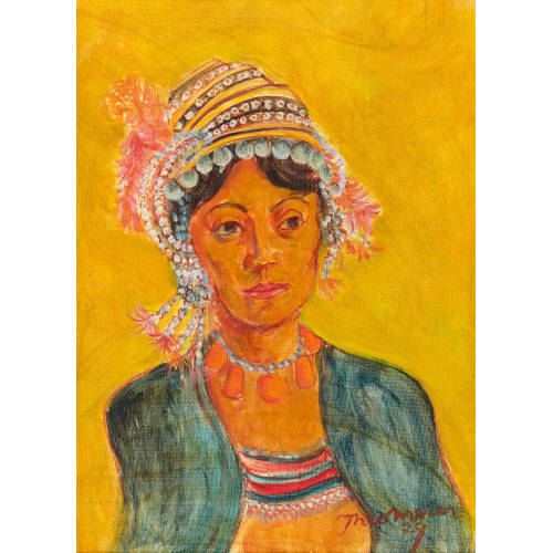 THEO (AUCH THEOMEIER) MEIER : Portr�t einer jungen Frau aus der Volksgruppe der Akha (DOBIASCHOFSKY AUKTIONEN AG)