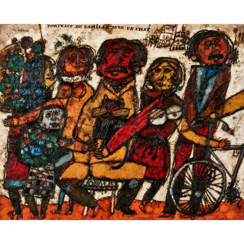 TH�O TOBIASSE : 'Portrait de famille avec un chat' (DOBIASCHOFSKY AUKTIONEN AG)