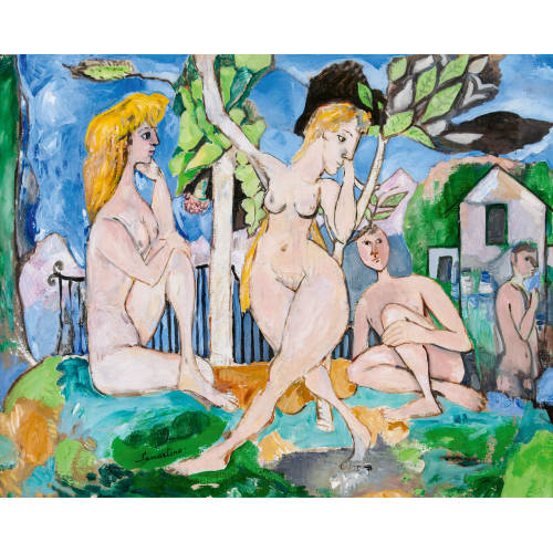 EDOARDO SAMARTINO : Paradiesische Szene (DOBIASCHOFSKY AUKTIONEN AG)